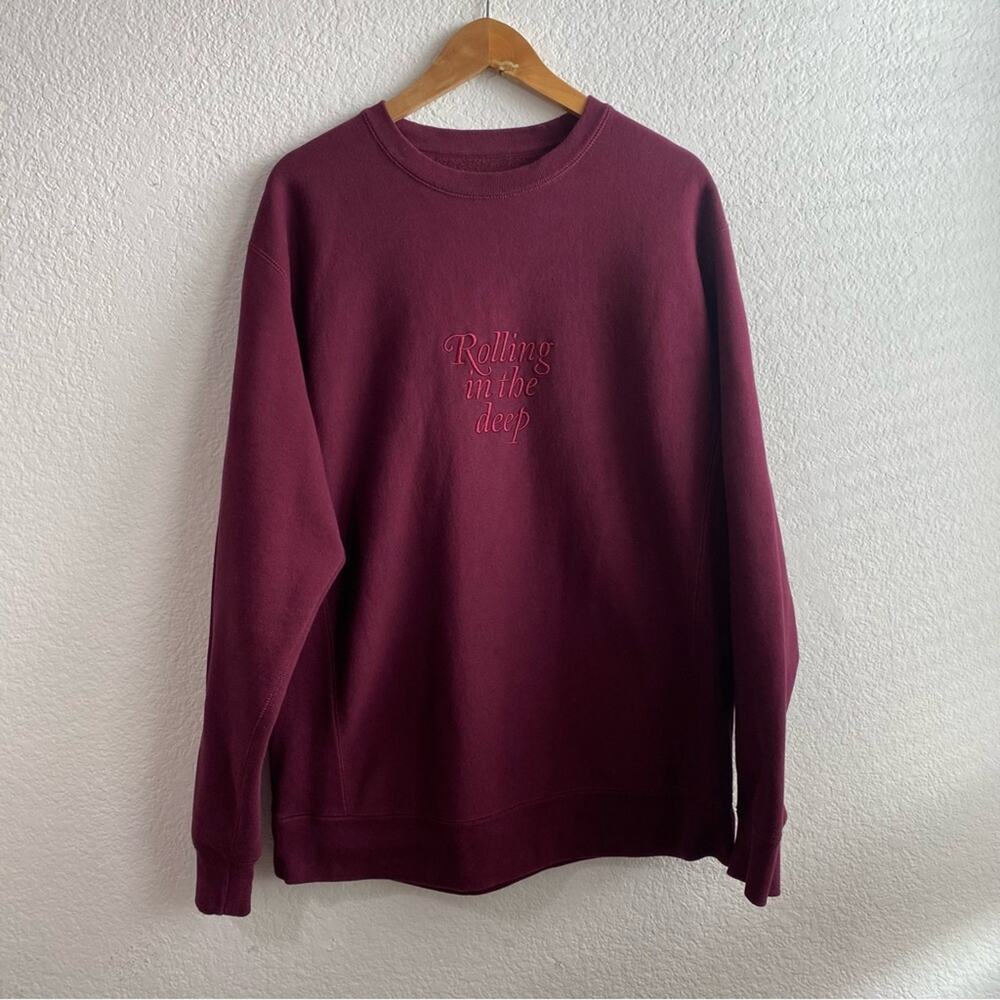 ADELE Rolling in the Deep Burgundy Sweatshirt XL